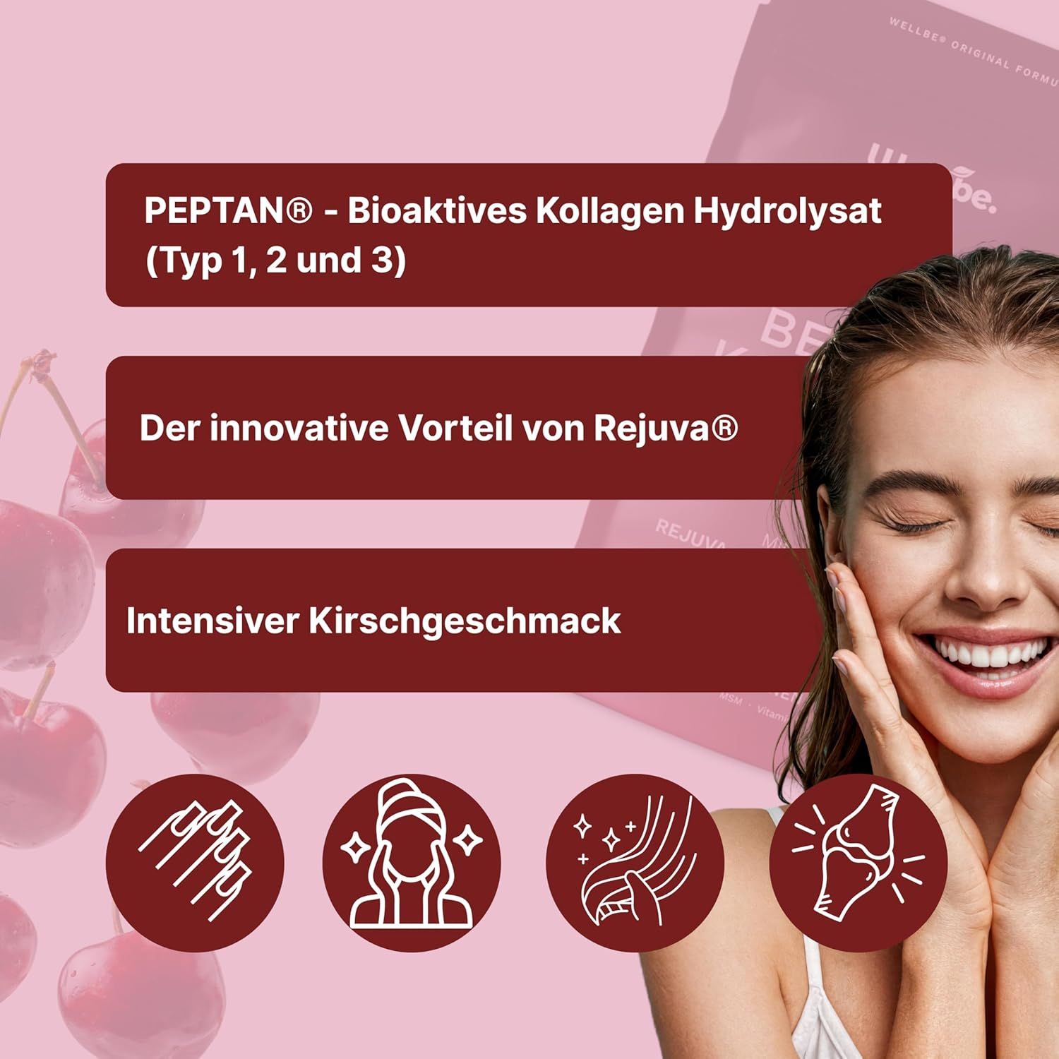 wellbe Beauty Kollagen Kirsche mit Rejuva Complex® Formel