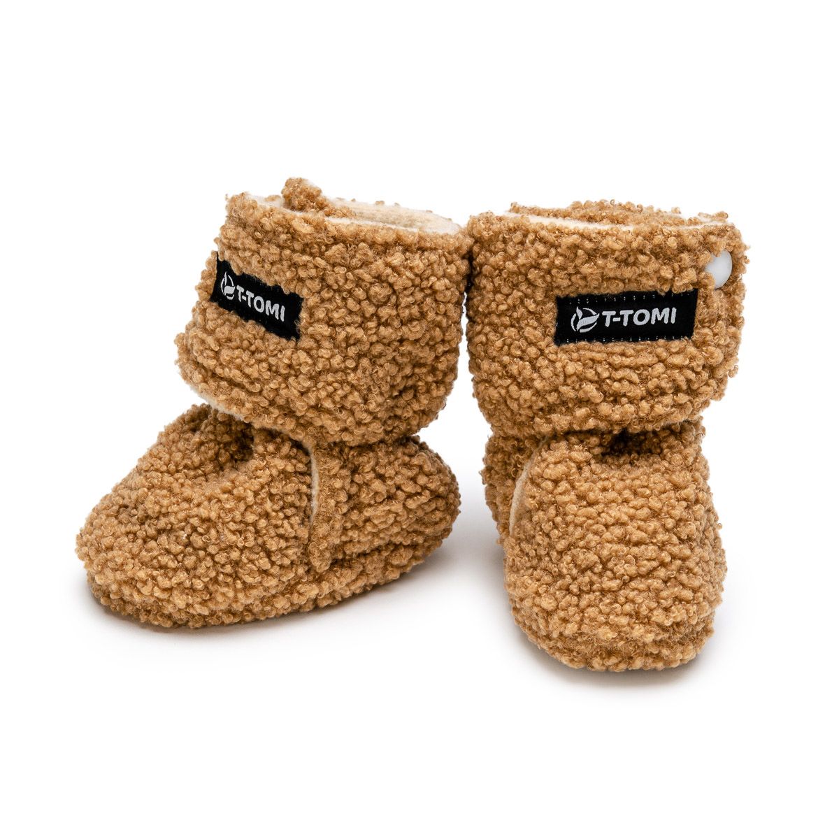 T-TOMI Krabbelschuhe TEDDY Brown (9-12 Monate) WARM