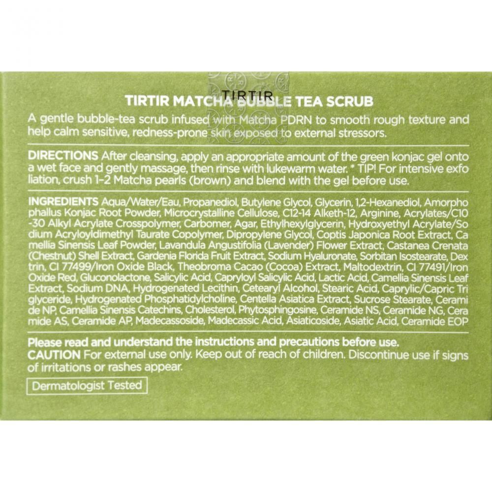 TIRTIR Matcha Bubble Tea Peeling – sanftes Peeling mit Matcha & Konjac