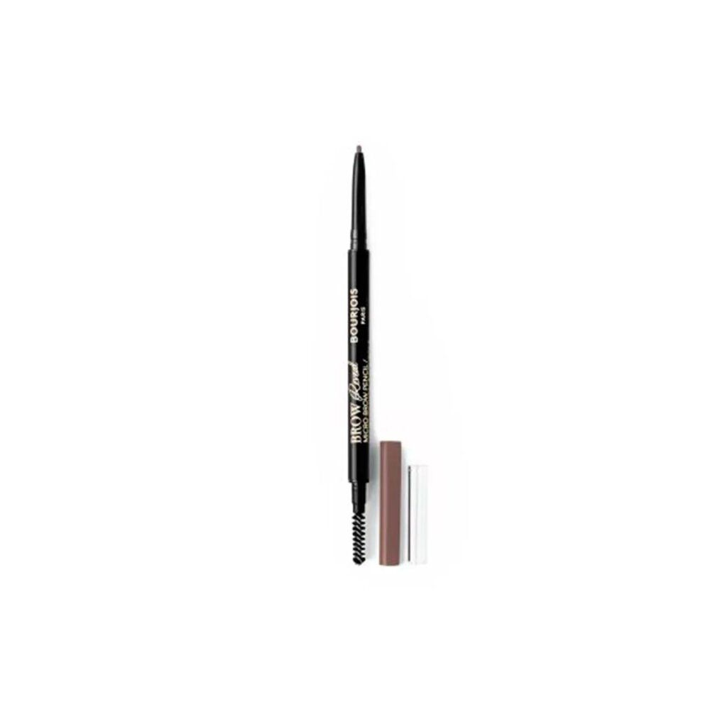 Augenbrauenstift mit Bürste und Kappe. Aufschrift: Bourjois Brow Reveal Micro Brow Pencil.
