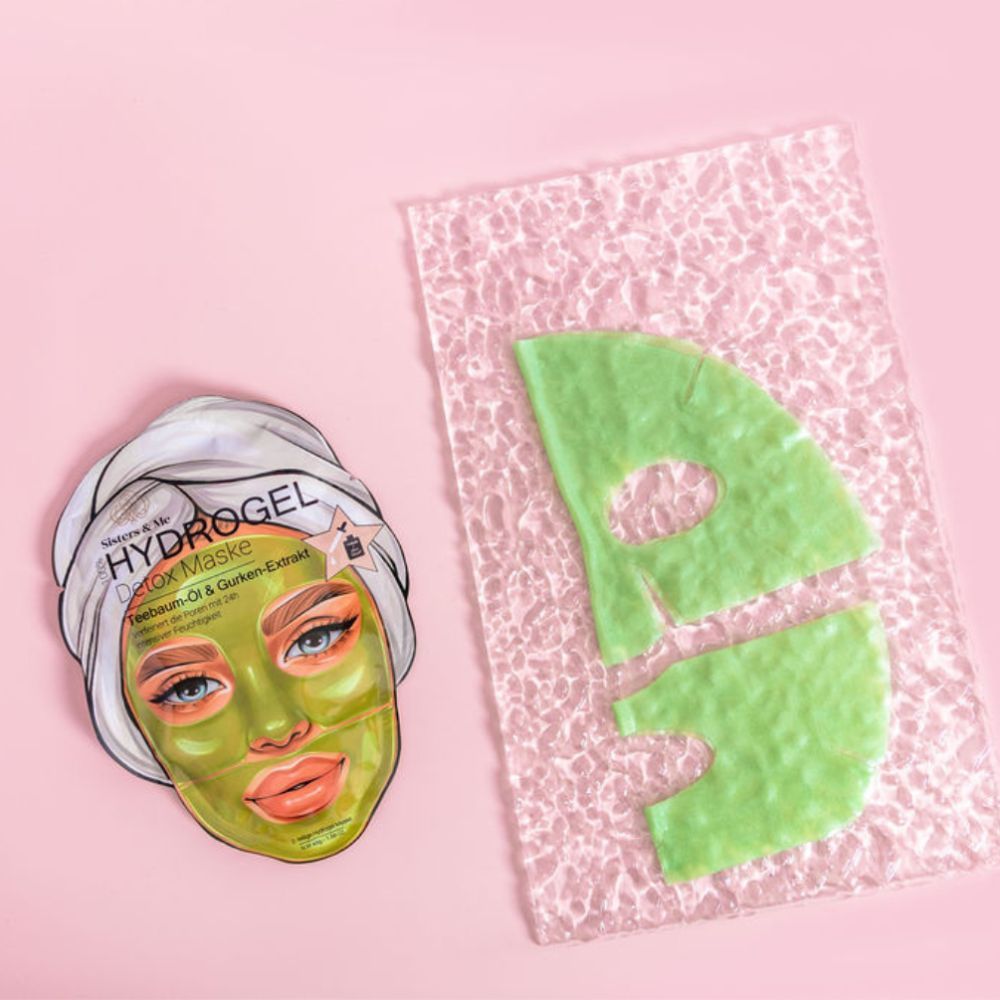 Sisters & Me Hydrogel Detox Maske mit Teebaumöl & Gurken-Extrakt