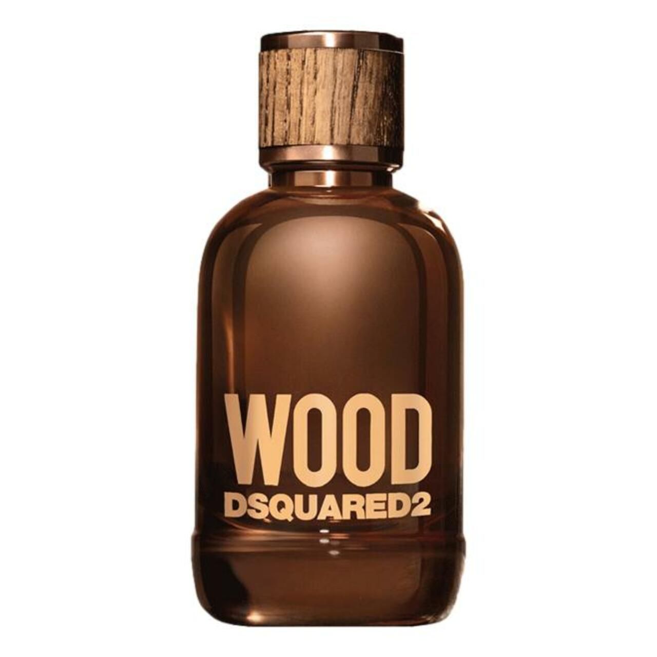 Dsquared2 Wood Eau de Toilette Flakon und Verpackung mit rotem Ahornblatt.