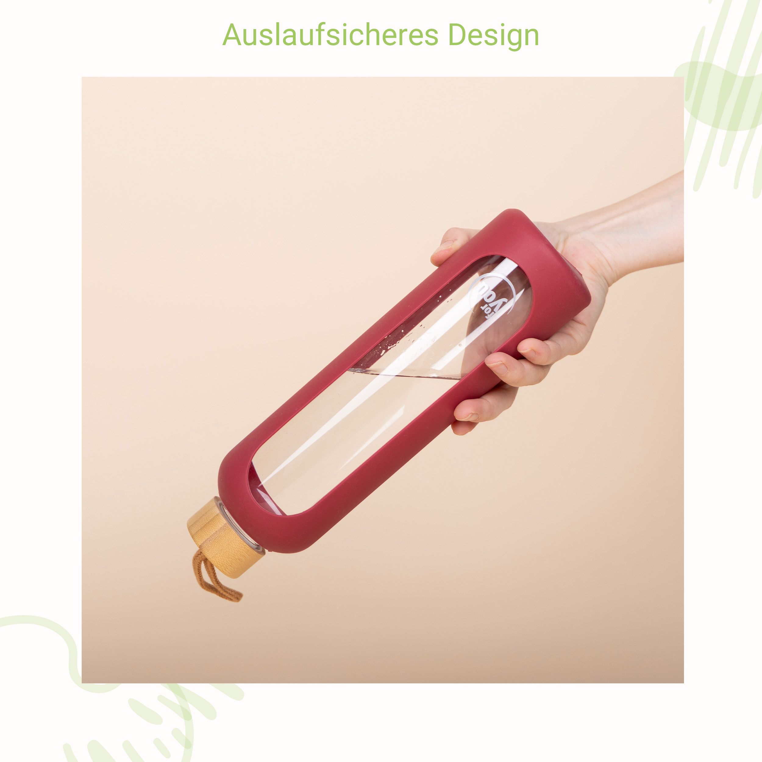 for you Nachhaltige Trinkflasche Dreierpack