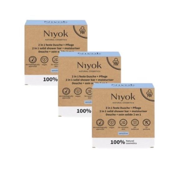 Niyok 2-in-1 Dusche & Pflege 3-er Pack