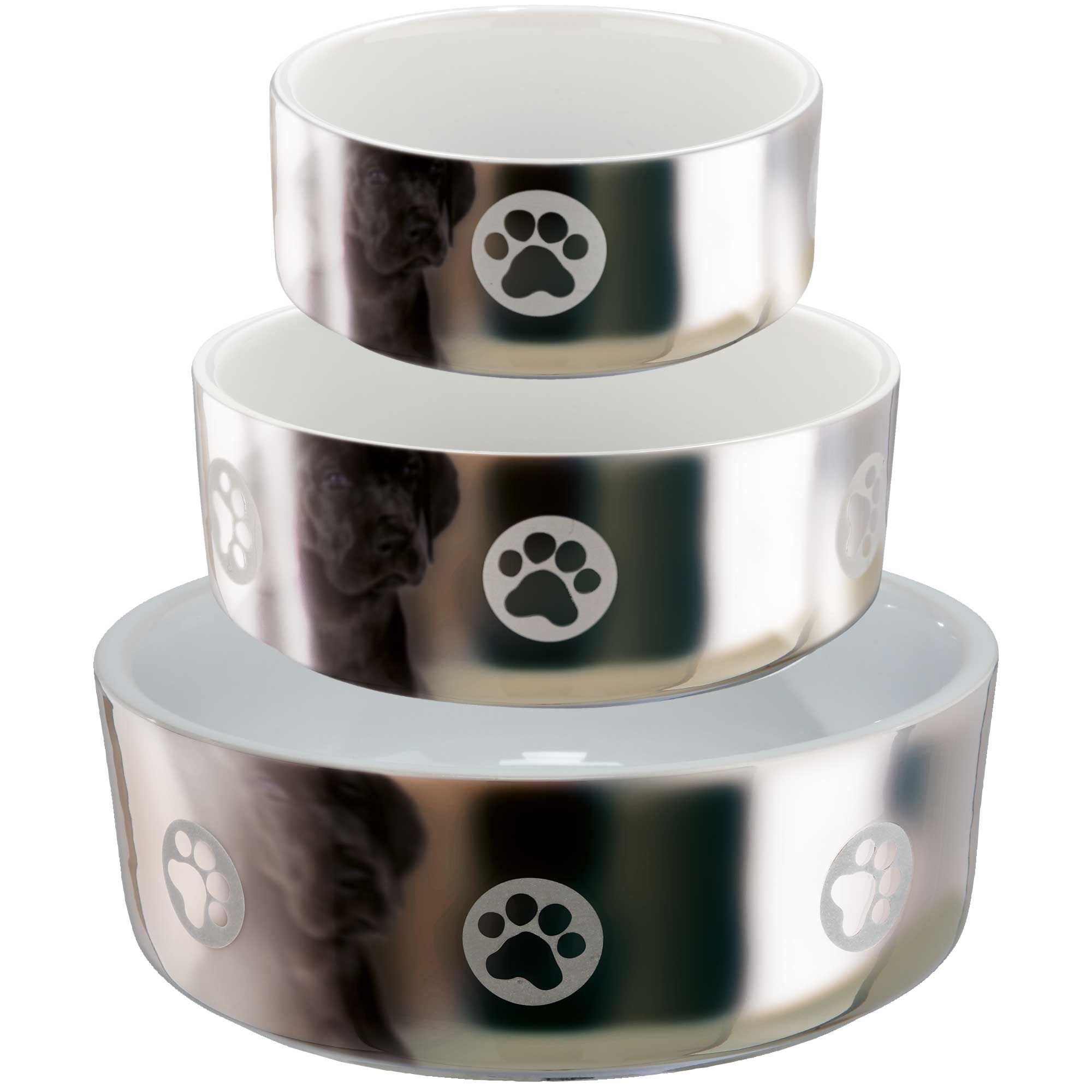 Keramiknapf Silberpfote - dekorative Hundenäpfe - Napf&nbsp; - Hundenapf - Fressnapf