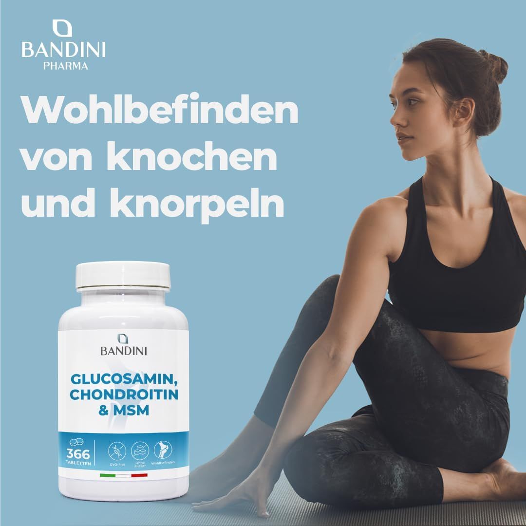 Bandini Glucosamin Chondroitin MSM mit Vitamin C Tabletten