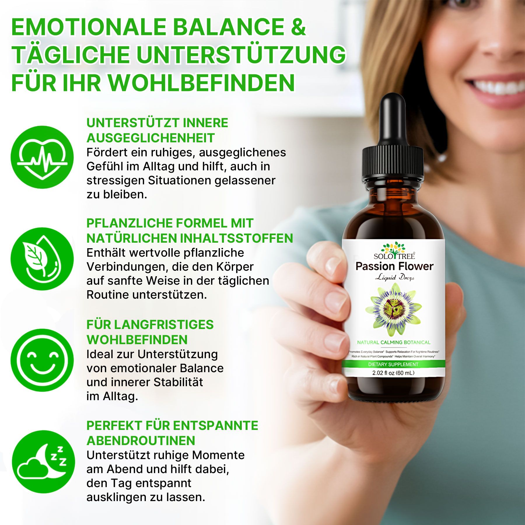 ALIVER Passionsblume Tropfen für Ruhe Entspannung besseren Schlaf