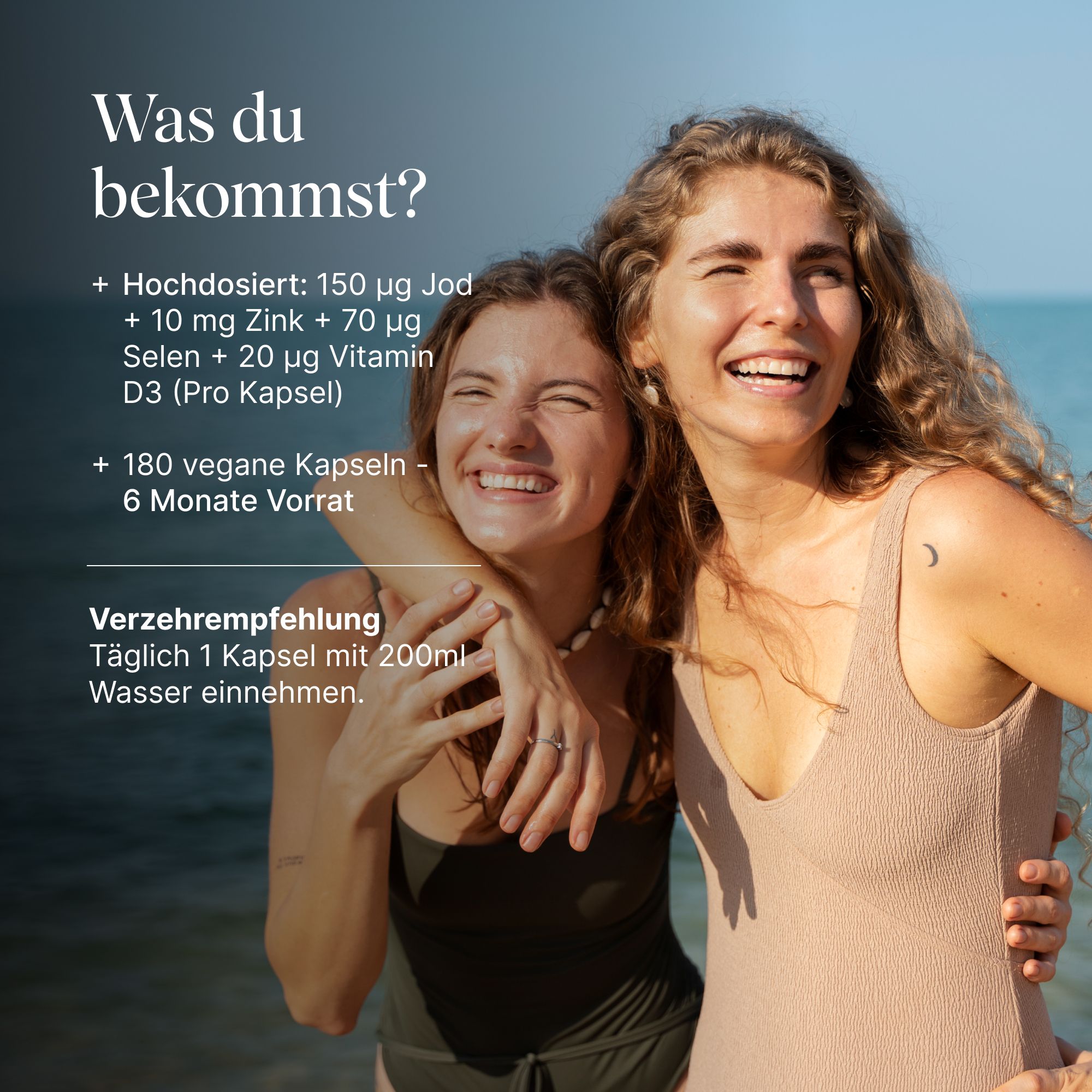 Vetain Jod Komplex: 150µg Jod, 10mg Zink, 70µg Selen, 20µg Vitamin D3 pro Kapsel, 180 Kapseln.