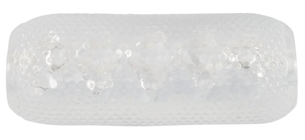 Zylindrisches Produkt mit Noppenstruktur. Transparentes Material.