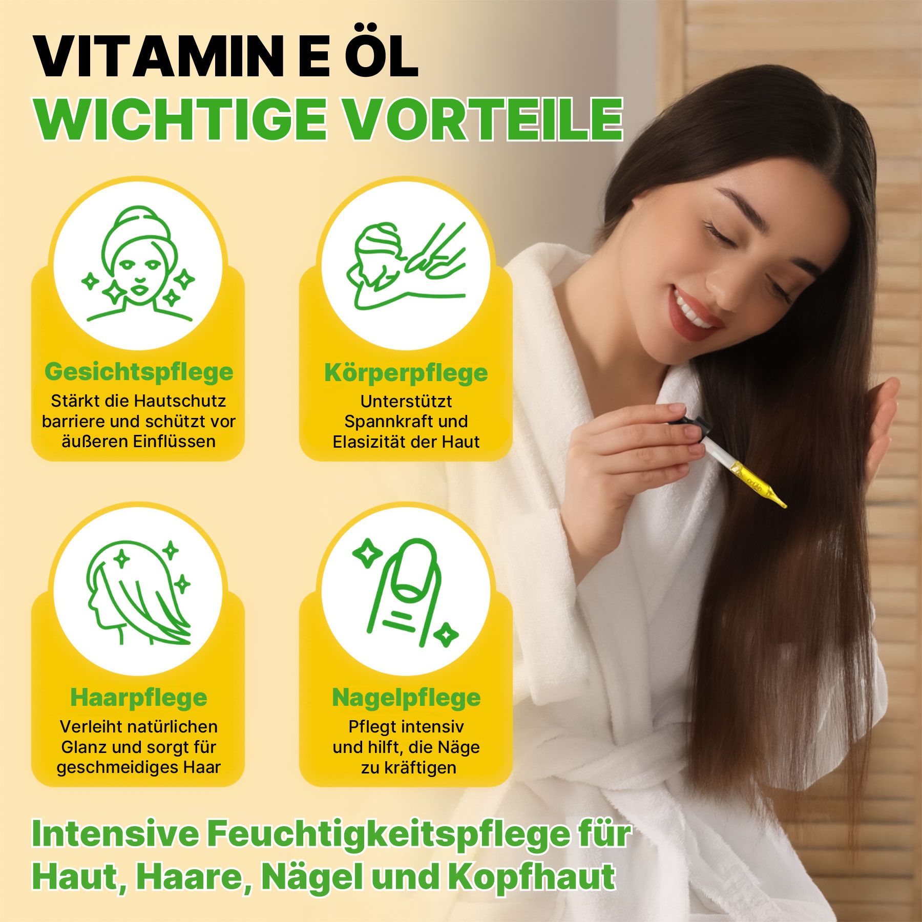 P-Beauty Hautöl mit Vitamin E für Hautstraffung und Narbenreduzierung 75.000IE