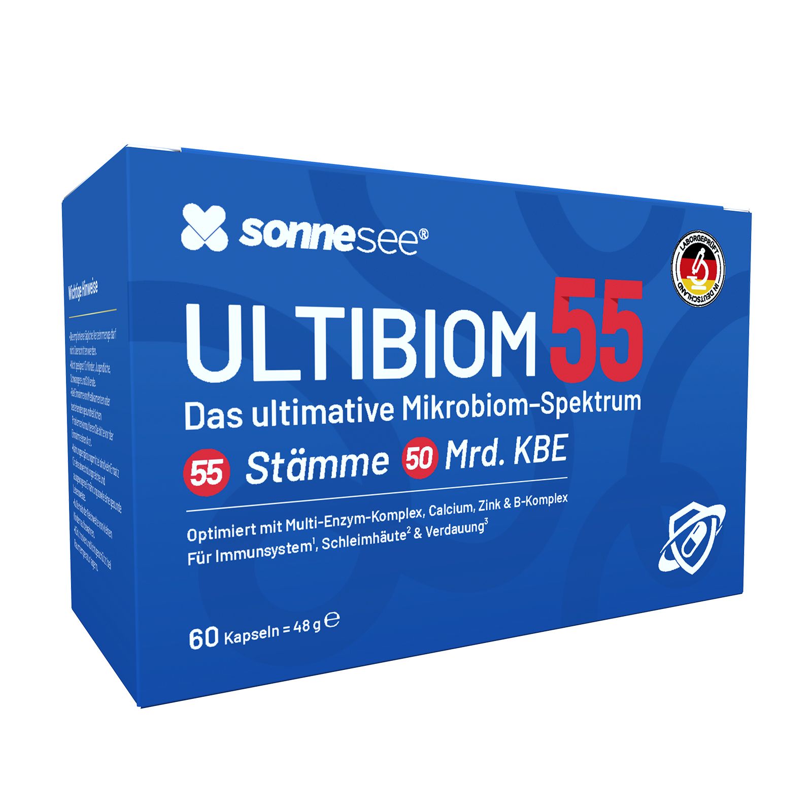 SonneSee ULTIBIOM 55 Kapseln Verpackung mit 60 Kapseln.