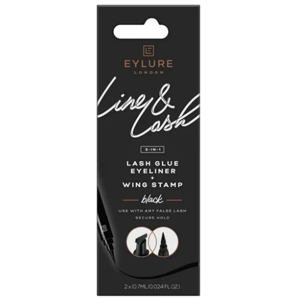 Eylure London - 3-in-1 Wimpernkleber, Line & Lash Eyeliner und Flügel-Pad