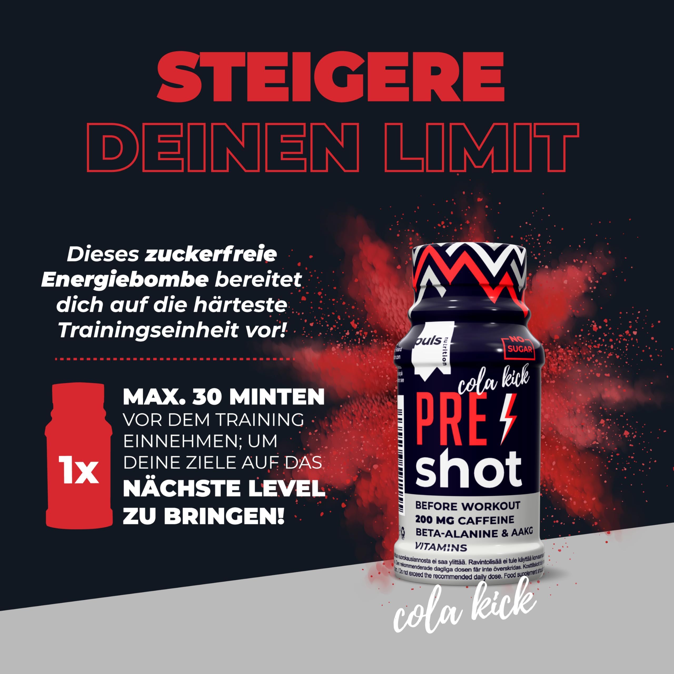 Puls Nutrition Pre Workout Shot Cola Kick