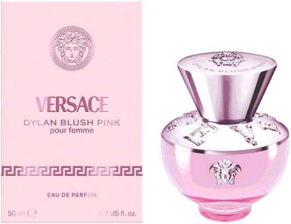 Versace Dylan Blush Pink Eau de Parfum Flakon und Verpackung.
