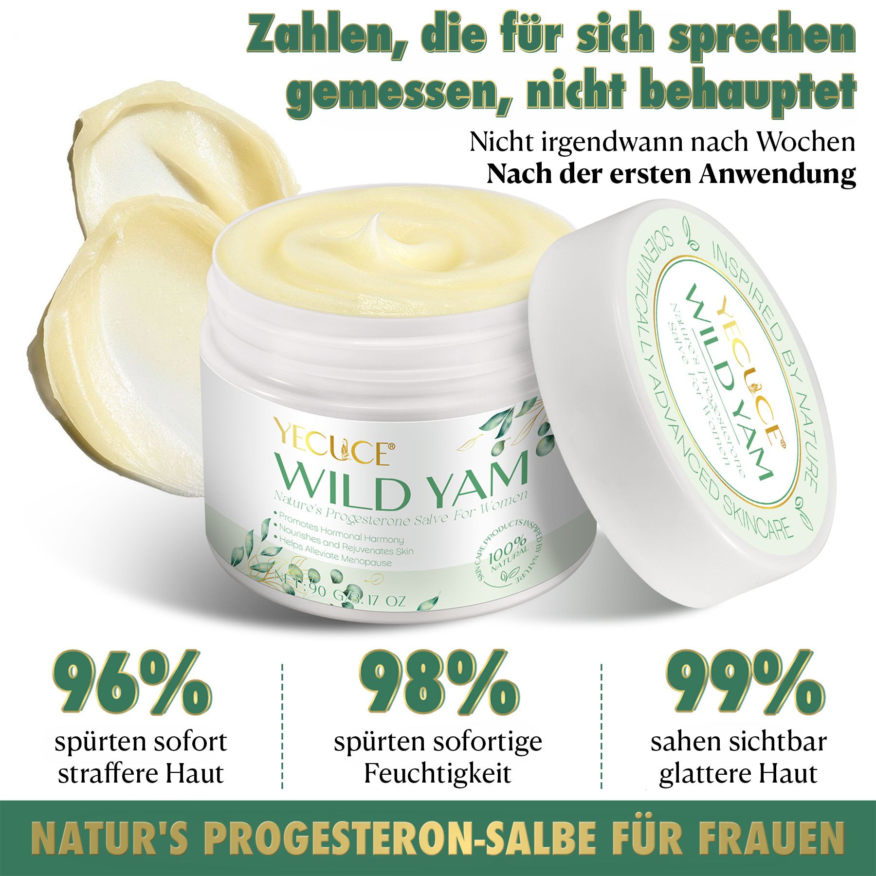 P-Beauty Tagescreme Wild Yam Cream Yamswurzel Damen Hautcreme Hormonhaushalt