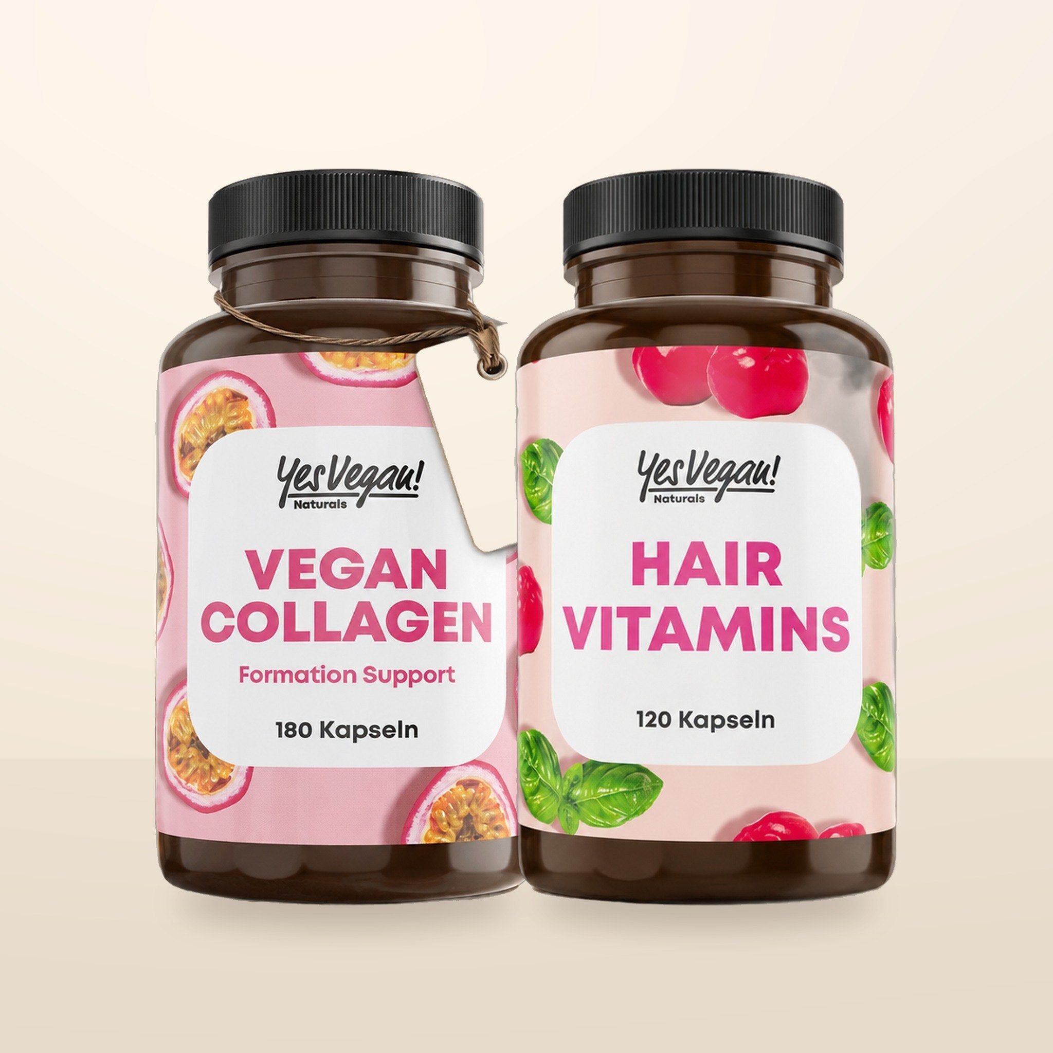 Dose Yes Vegan Vegan Collagen, 300g, mit Hyaluronsäure, Glycin, Lysin, Prolin, Vitamin C.