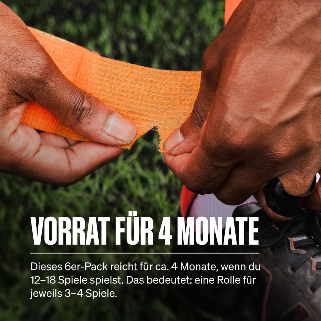 SPORTTAPE  Selbstklebender verband - 6 Rollen, 5 cm x 4,5 m Orange