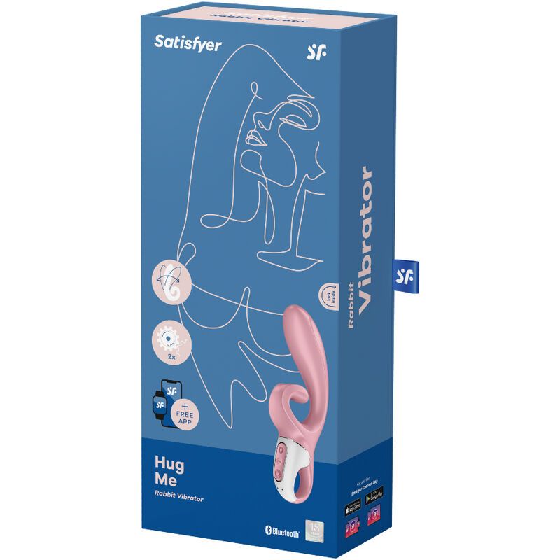 Rosa Vibrator mit geschwungener Form und weißem Bedienelement, von oben.