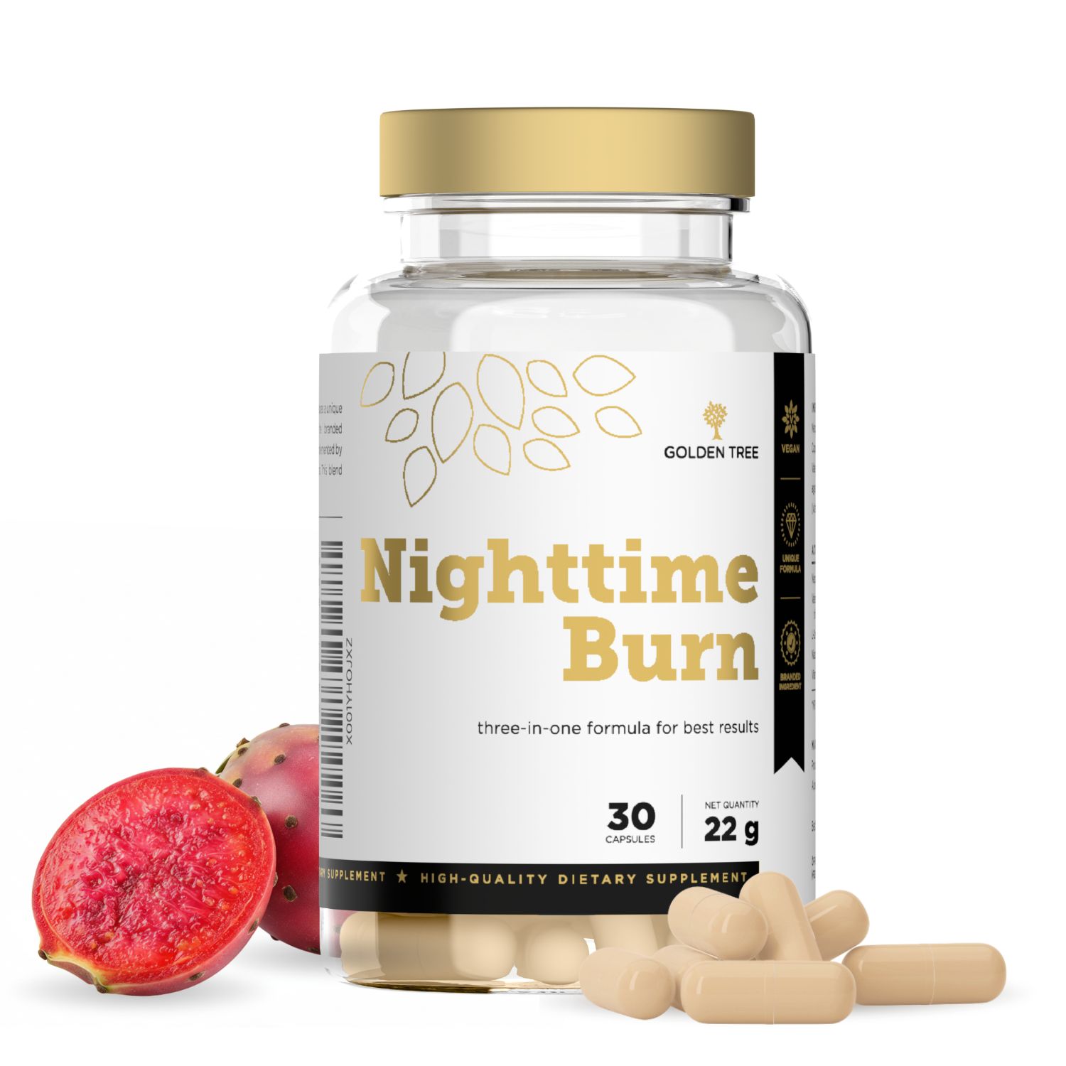 Golden Tree Nighttime Burn