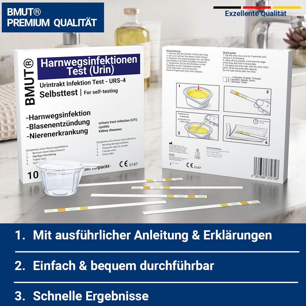 BMUT Harnwegsinfekt Teststreifen Blasenentzündung