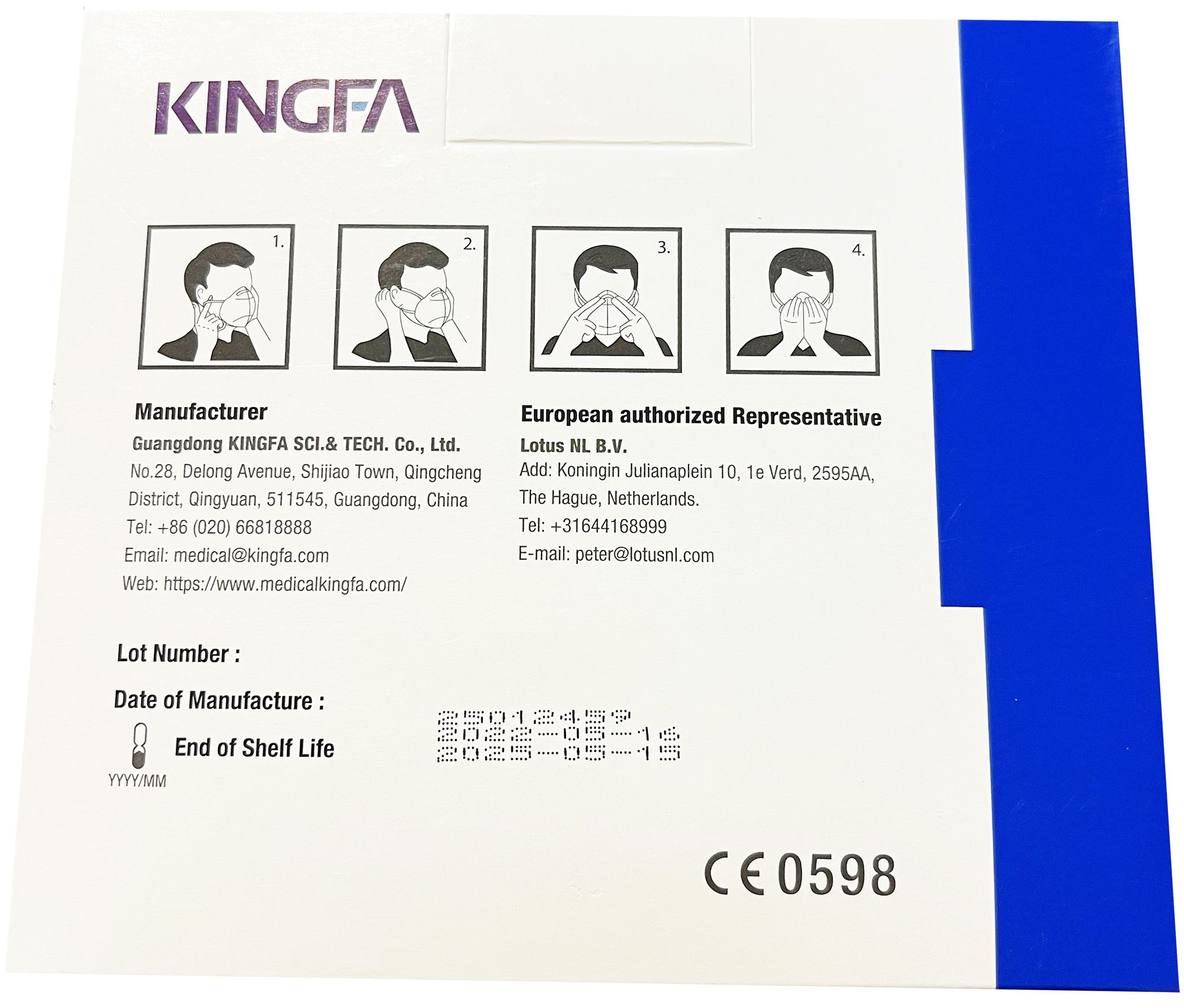 Kingfa Medical FFP2 Maske blau (10 Stück)