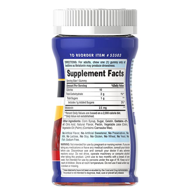 Puritan's Pride Melatonin 2,5 mg 60 Gummis