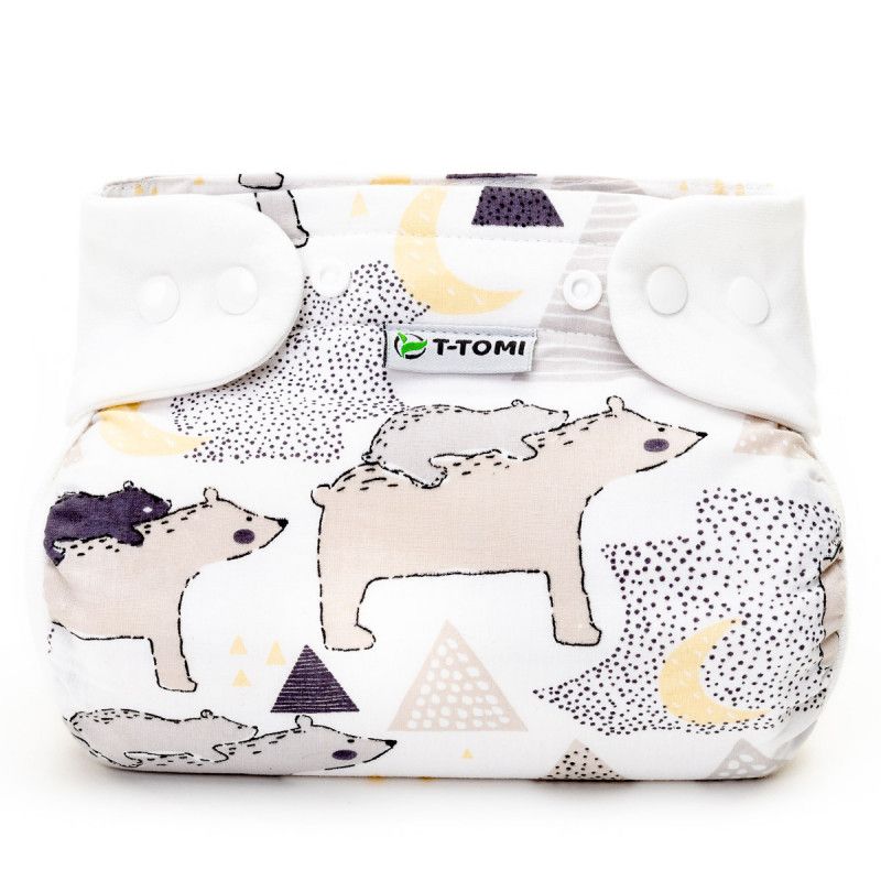 T-TOMI Orthopädisches Spreizhöschen für breites Wickeln - druckknöpfe Bears (5-9 kg)