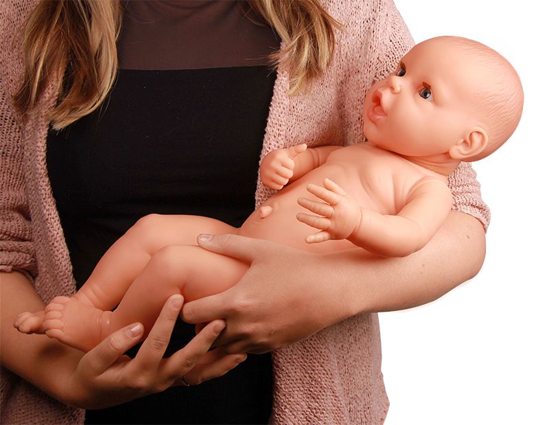 Erler Zimmer Neugeborenenpuppe für Wickel- & Badeübungen, männlich