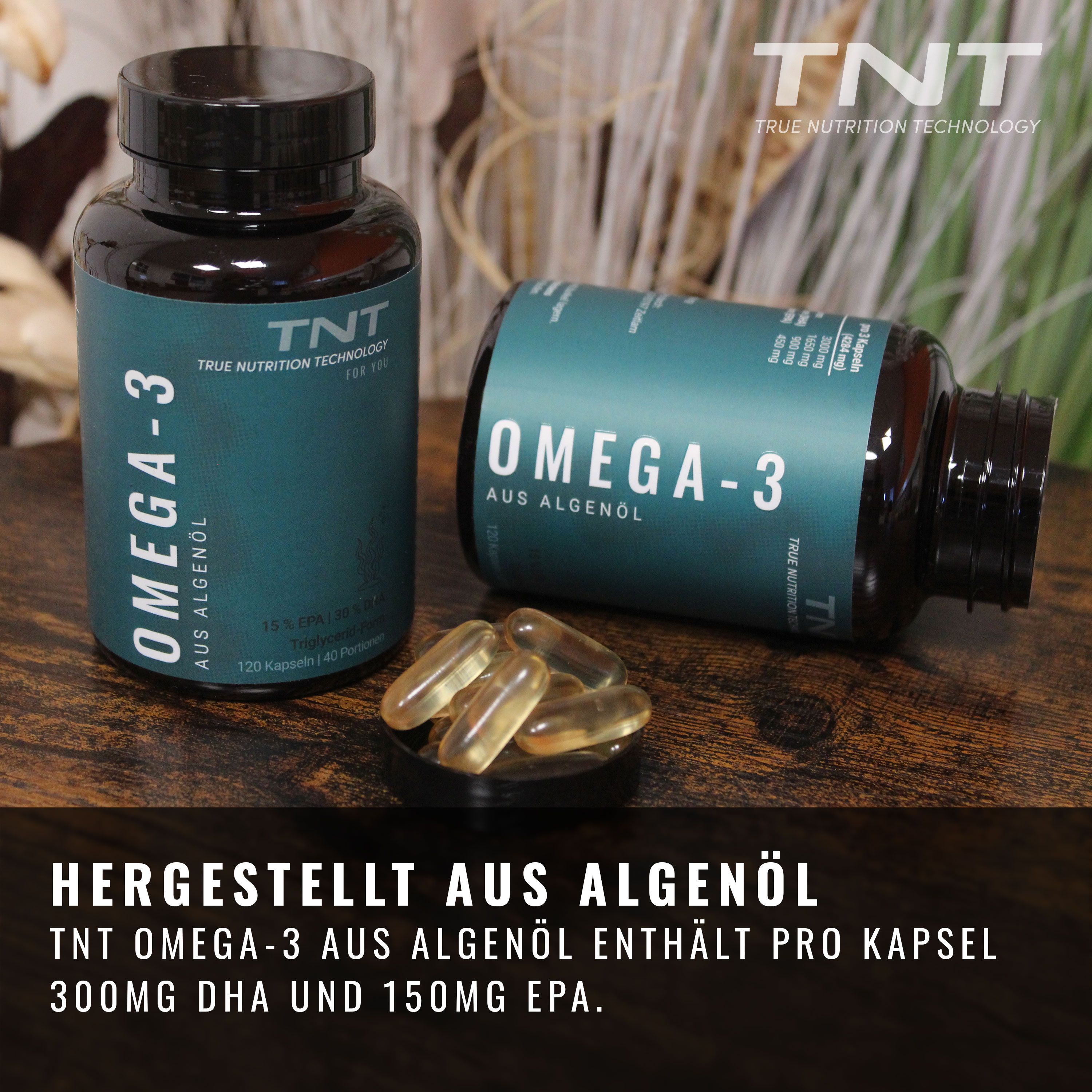 TNT Vegan Omega-3 - hochwertige Fettsäuren aus Algenöl