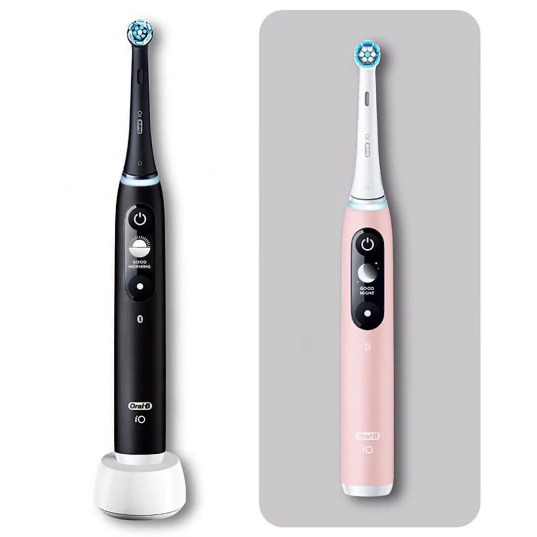 Oral-B - Elektrische Zahnbürste "iO6 + 2. Handstück" in Schwarz/Pink