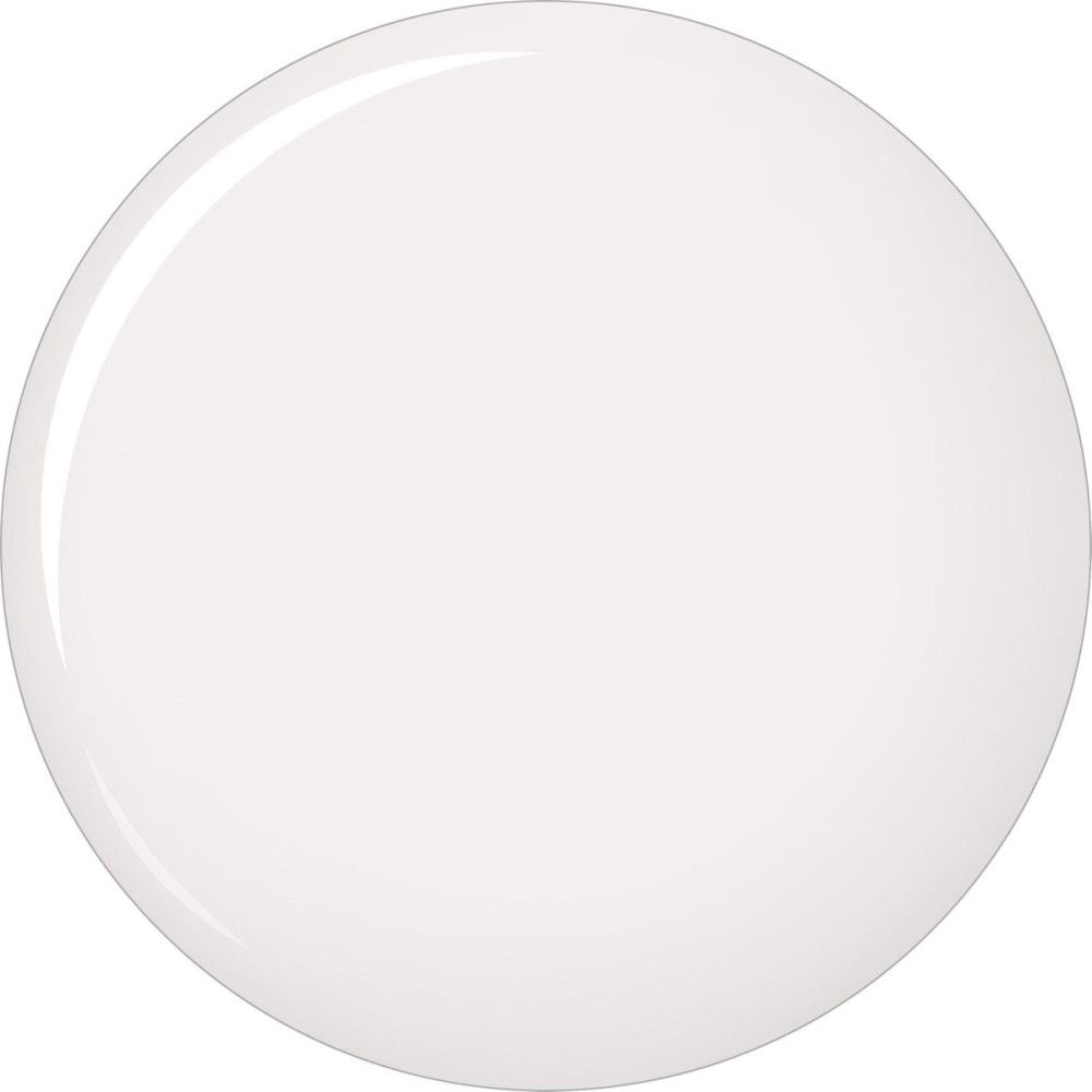 Weißer Nagellack-Fleck. Runde Form mit glänzender Oberfläche.