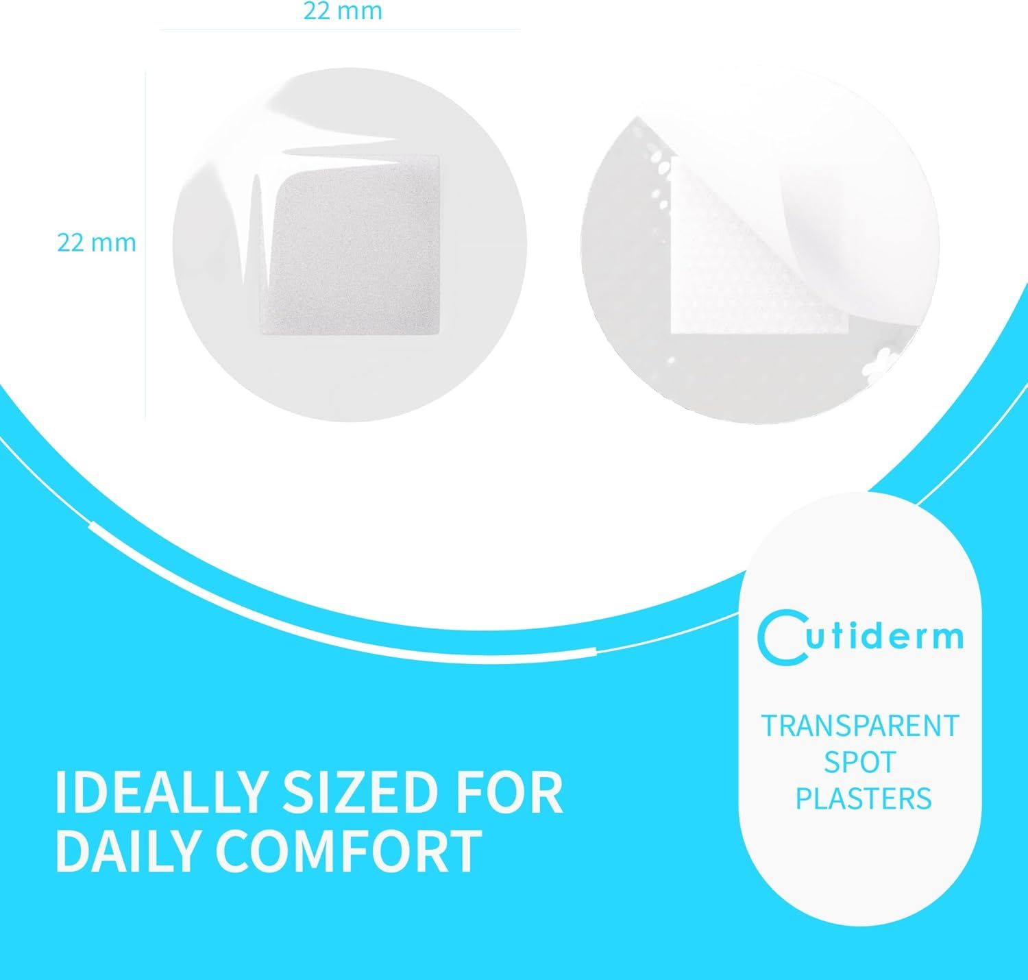 Cutiderm runde Fleckenpflaster transparent 22 x 22