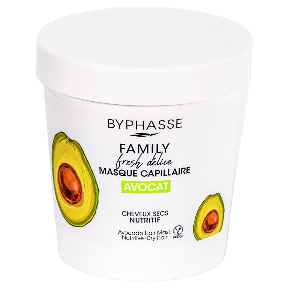 Byphasse Family Fresh Haarmaske mit Avocado. Für trockenes Haar.