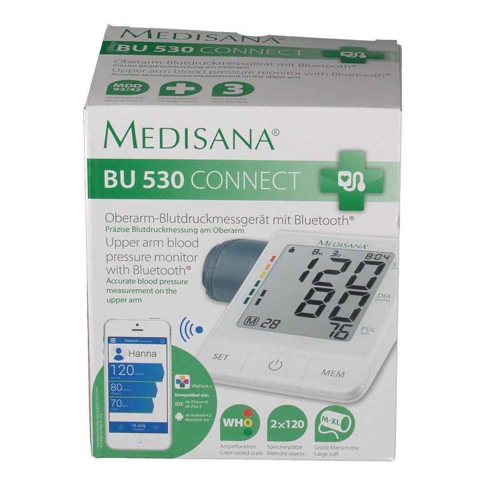 Medisana® Oberarm-Blutdruckmessgerät BU 530 connect