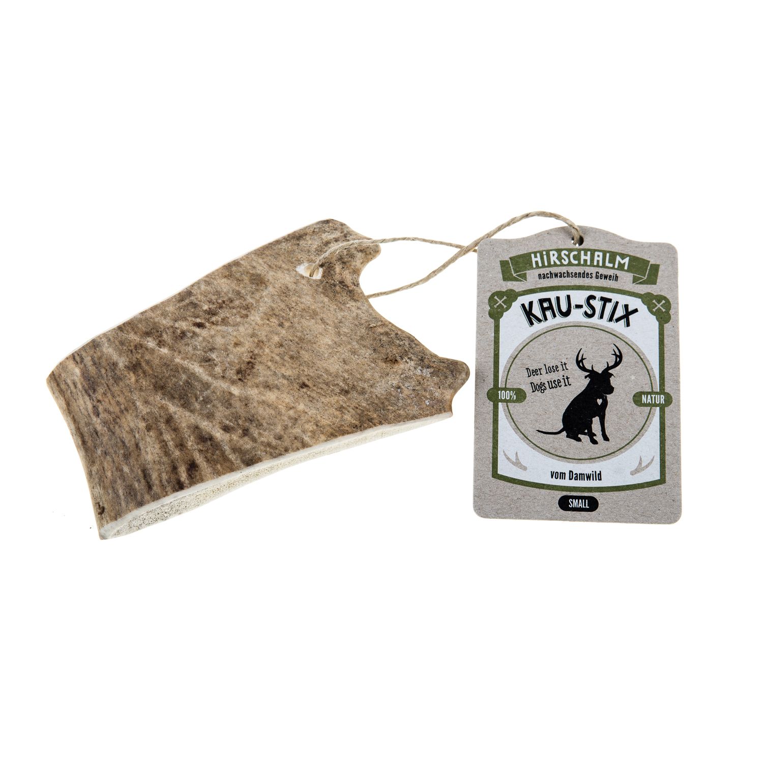Hirschalm Kau-Stix Damhirsch S, Kauknochen für Hunde