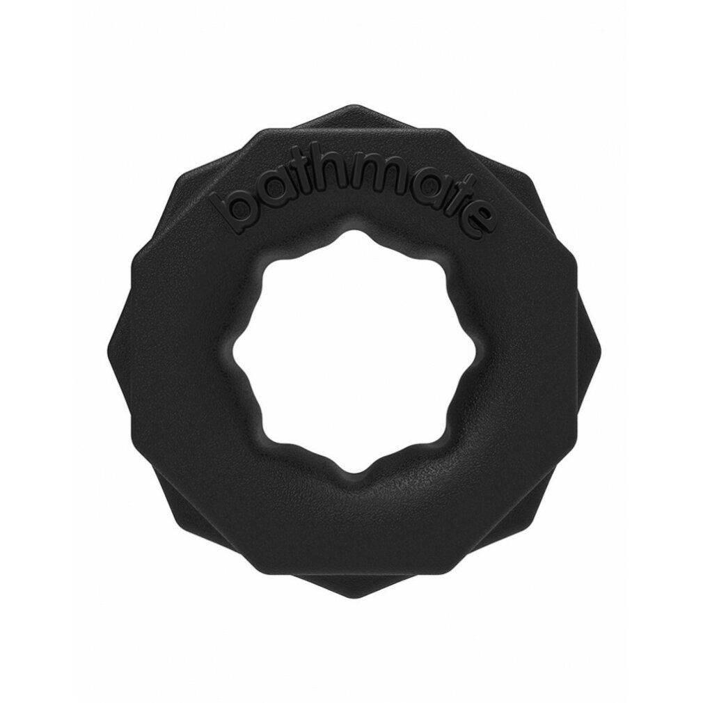 Schwarzer Ring mit achteckiger Form und dem Schriftzug "bathmate".