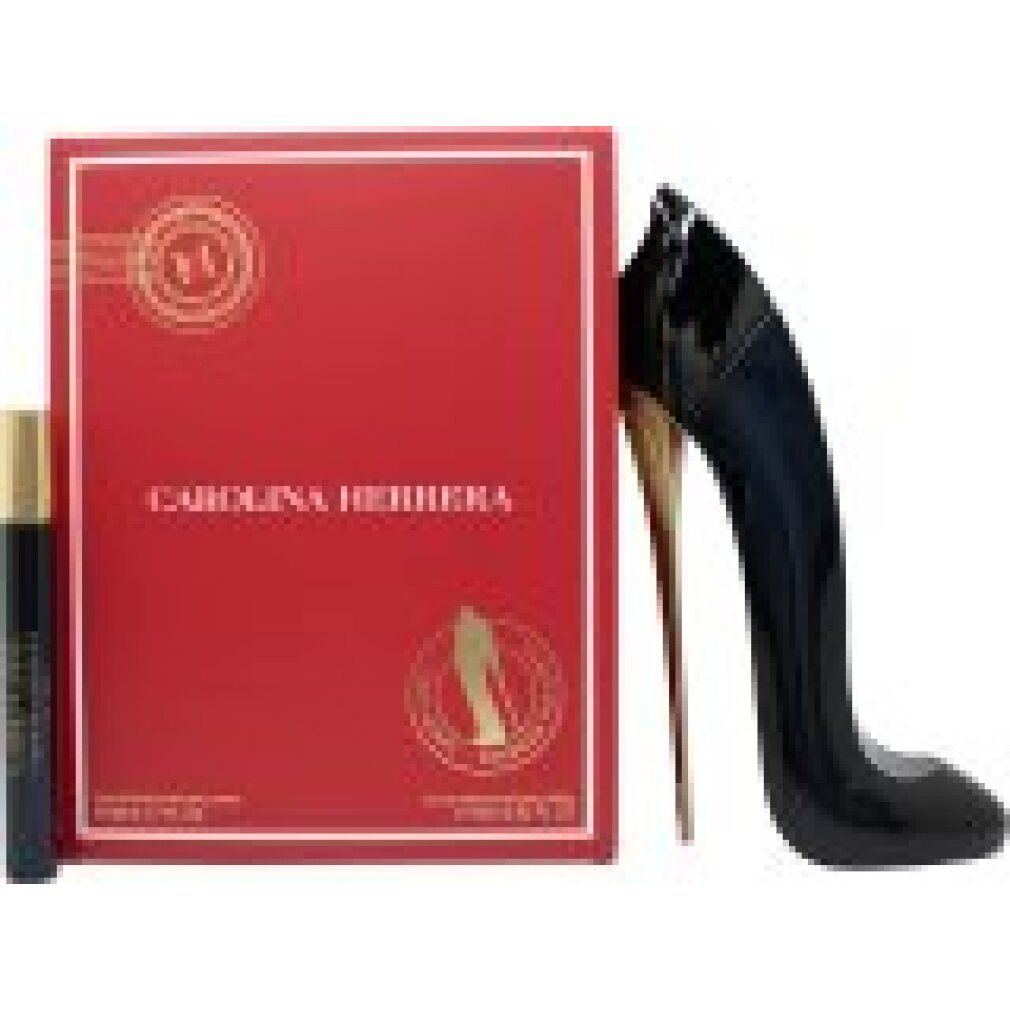 Carolina Herrera Good Girl Geschenkset mit Schuh-Parfümflakon und kleinem Rollerball.