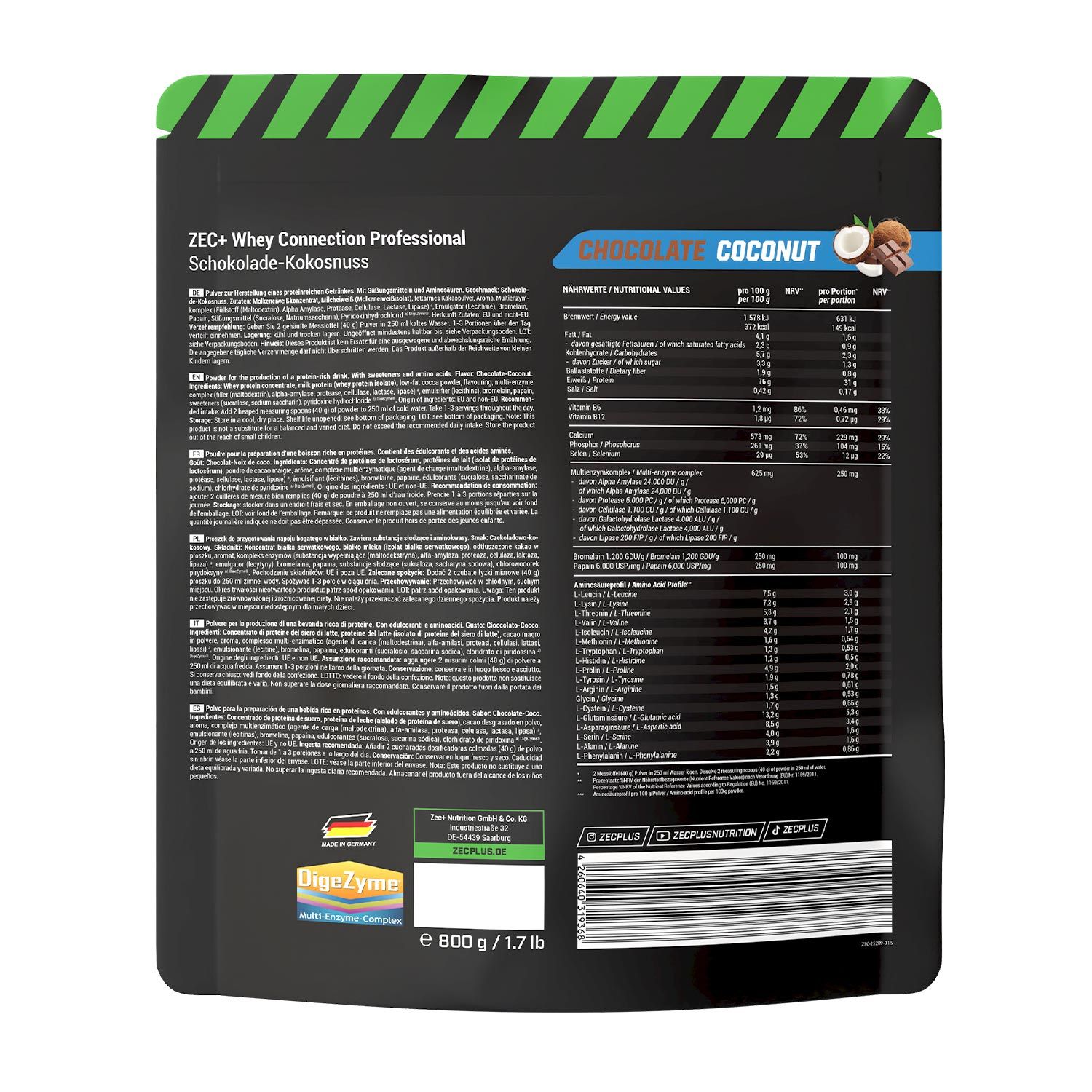 ZEC+ WHEY CONNECTION PROFESSIONAL Schoko-Kokos