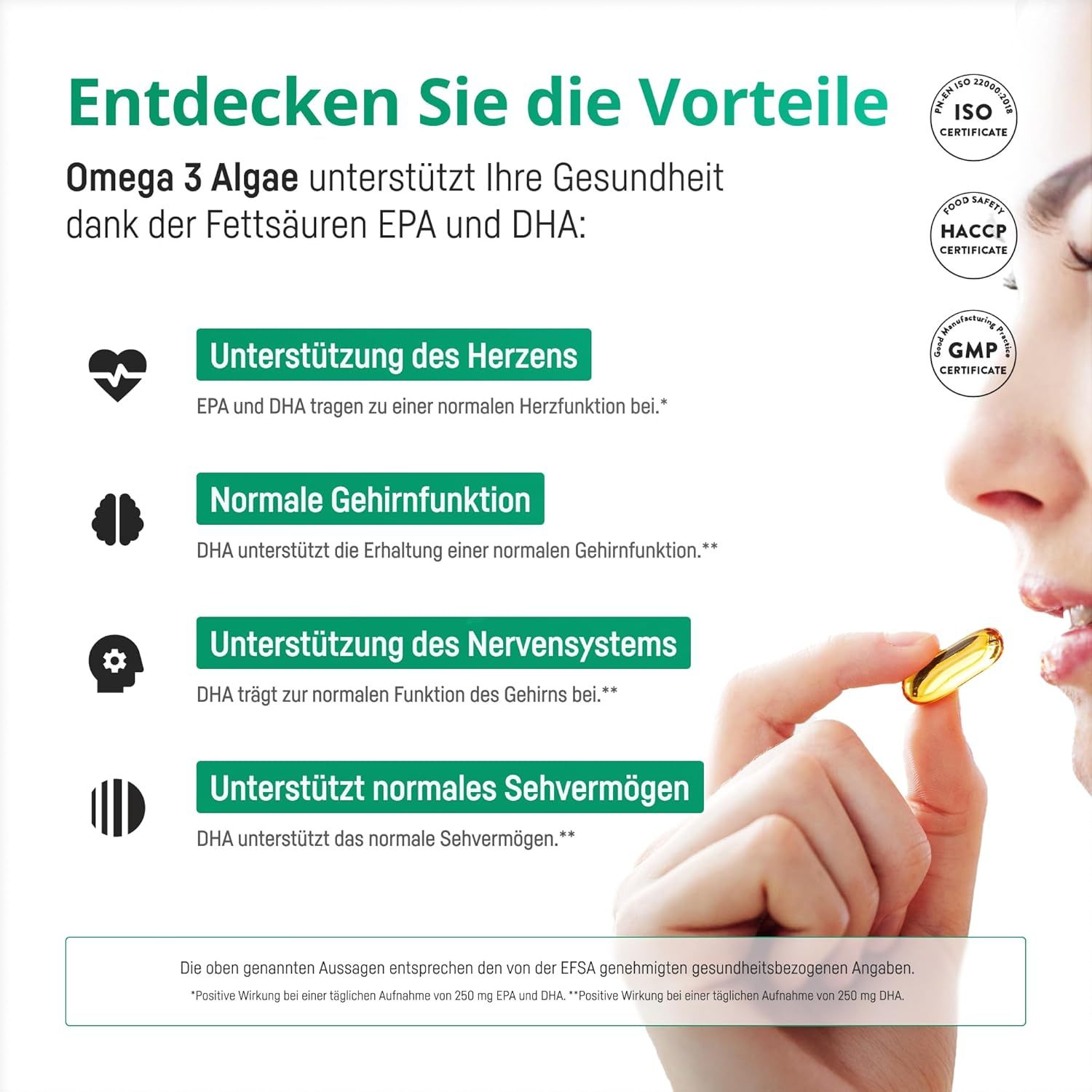 Bio Medical Pharma Omega 3 Vegan Algenöl Kapseln