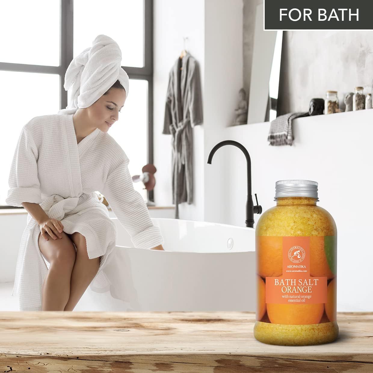AROMATIKA  Badesalz mit Natürlichem Ätherischen Orangenöl