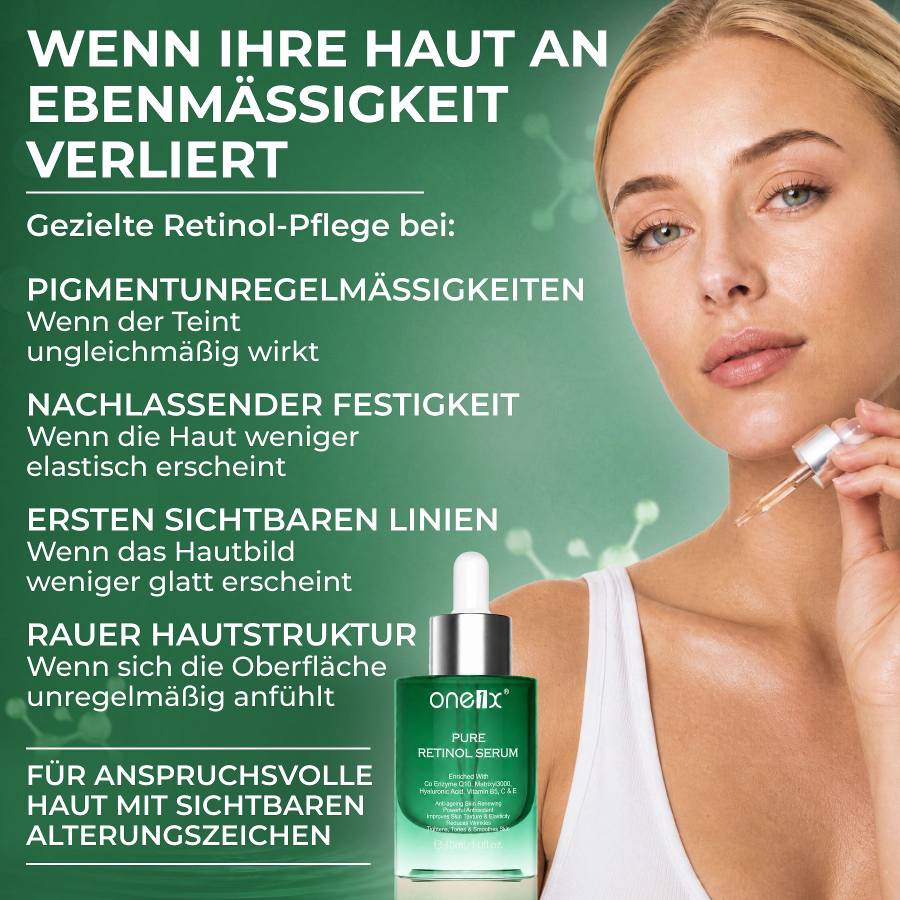 P-beauty Gesichtsserum Retinol Serum Hyaluronsäure Vitamin B5 C E