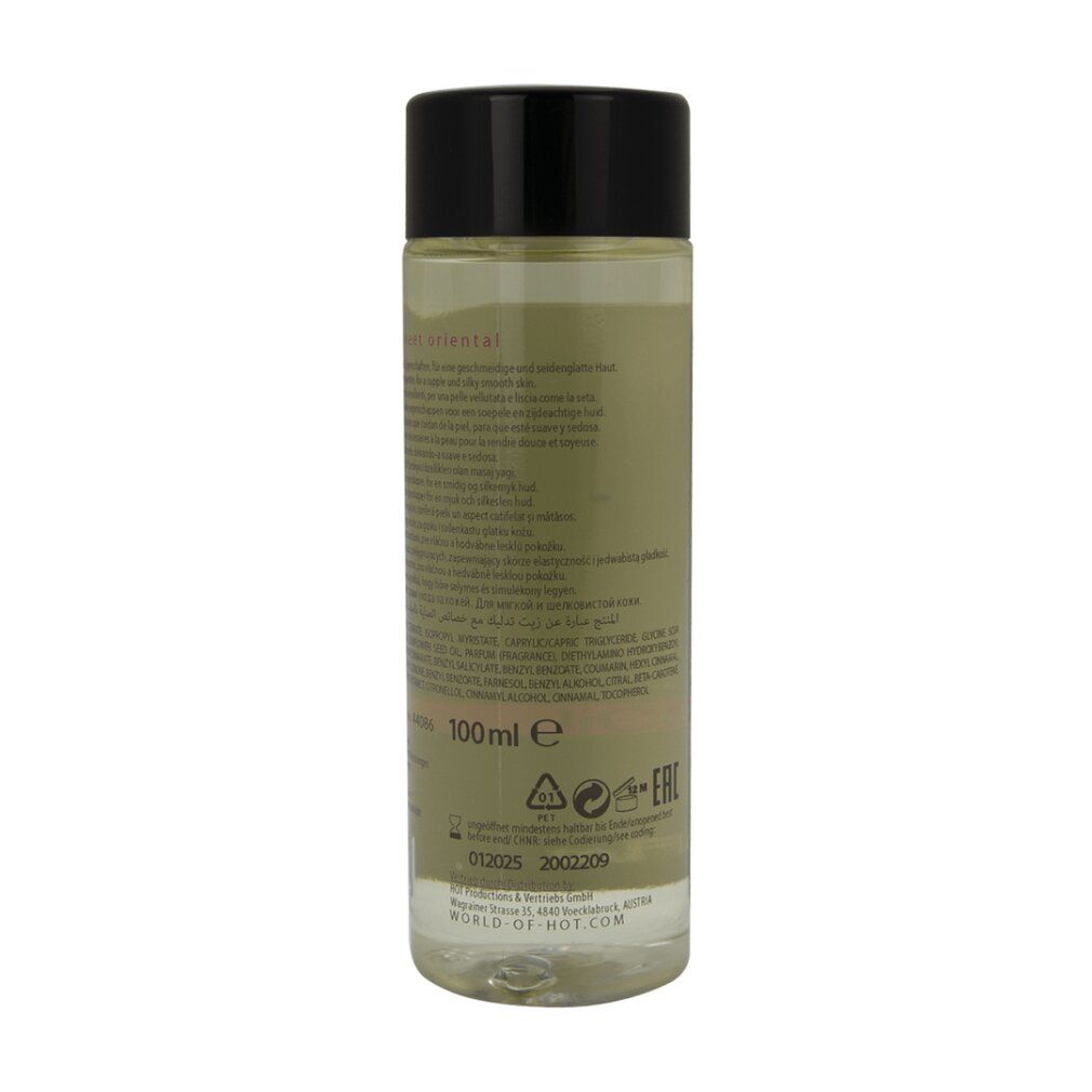Flasche mit Massageöl, Marke HOT, Sorte Sweet Oriental, 100ml.