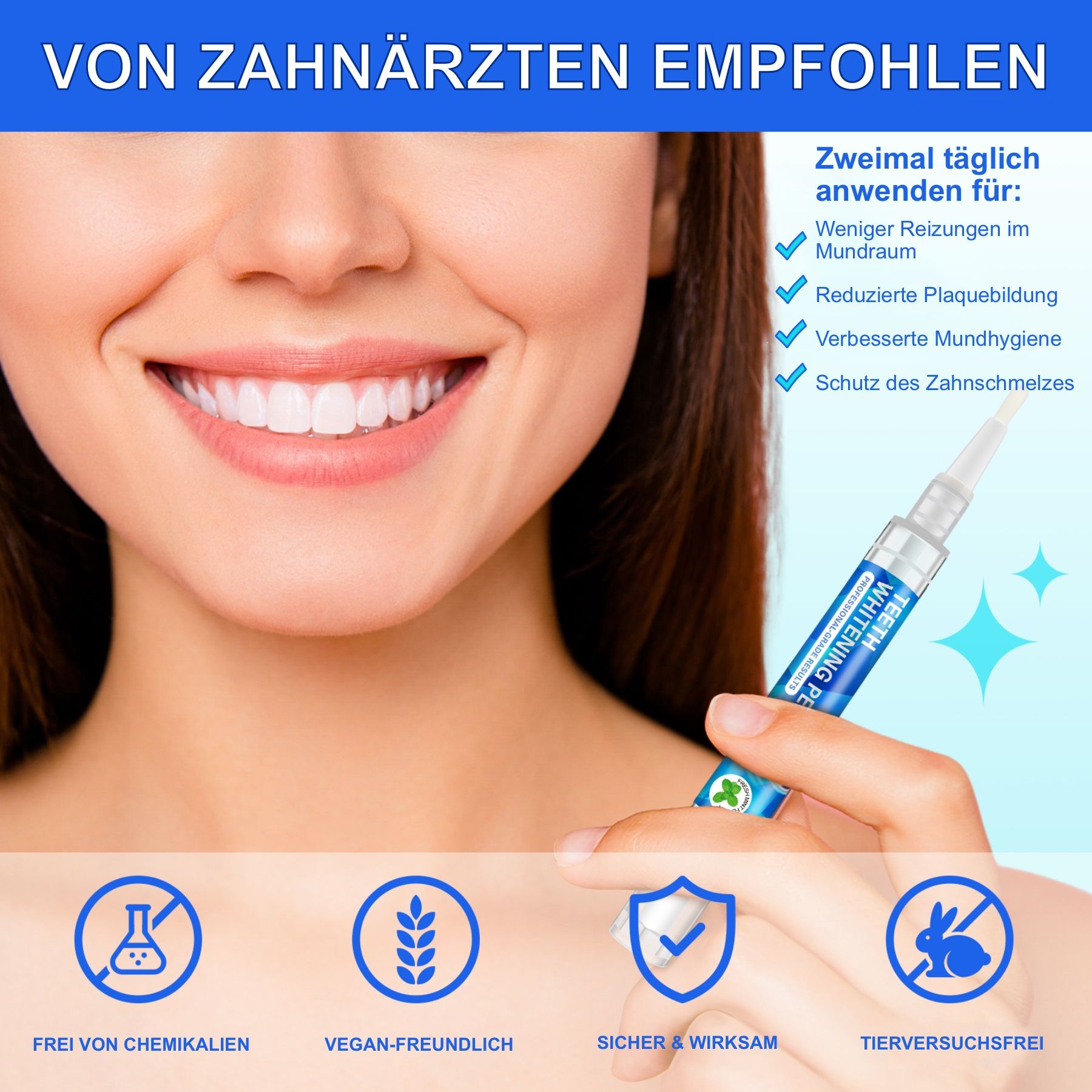 P-beauty Zahnaufhellung Gel Stift für Weiße Zähne Teeth Whitening Bleaching Pen