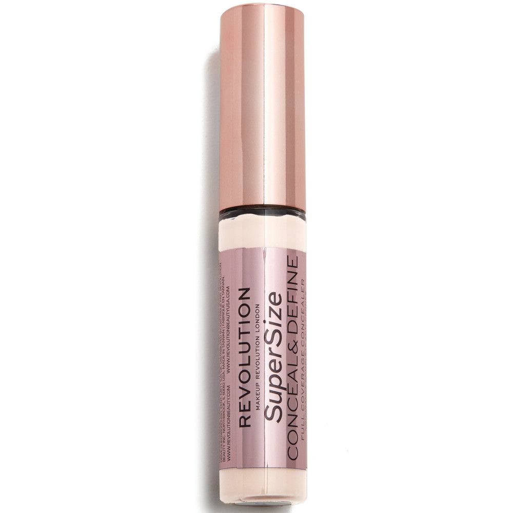 Concealer-Fläschchen. Rosegoldfarbener Deckel. Produktname und Marke sichtbar.