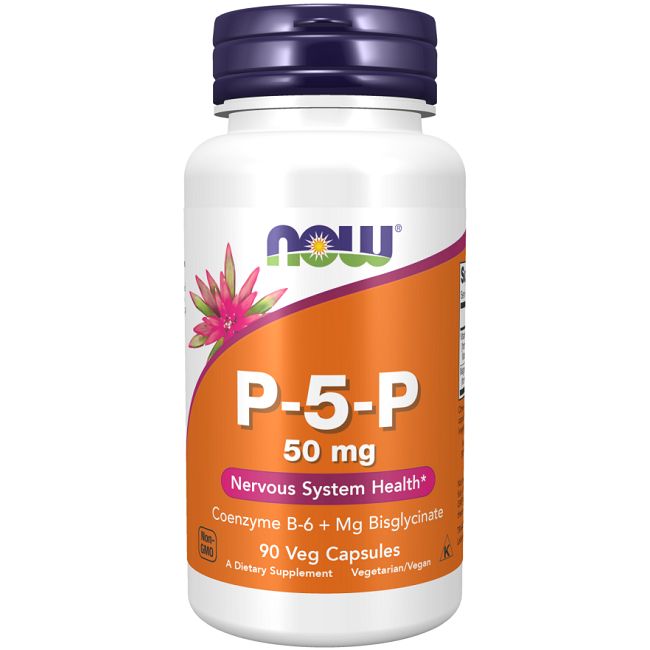 Now Foods Vitamin B6 50 mg (P-5-P) 90 Veg-Kapseln