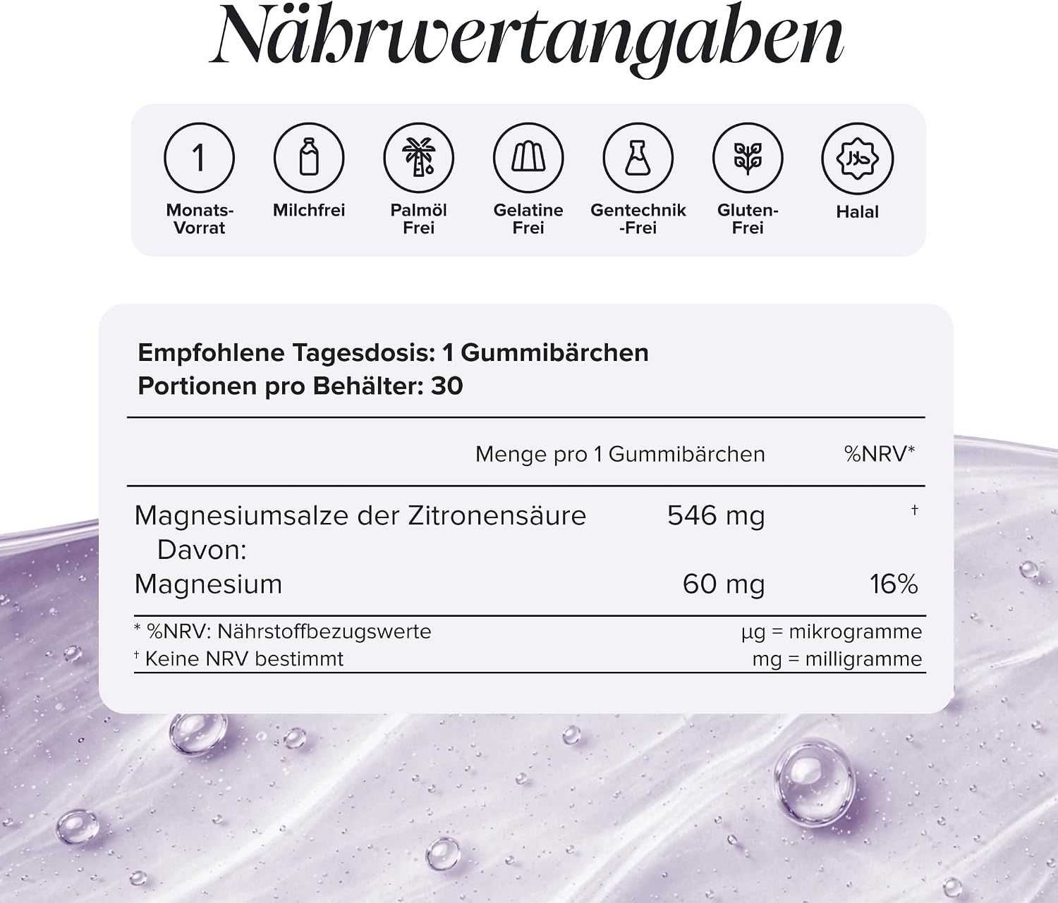 Flasche mit Novomins Kinder Magnesium Gummies, 30 Stück, Erdbeergeschmack.