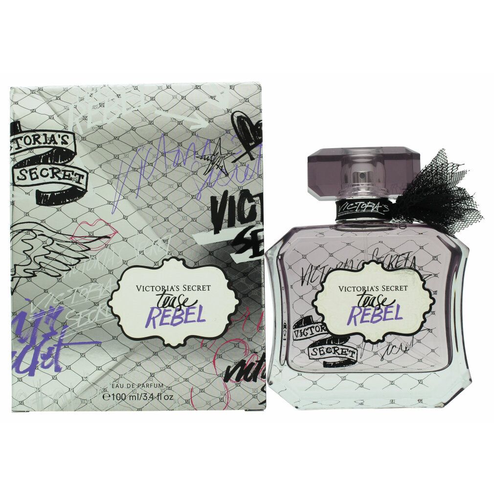 Victoria's Secret Tease Rebel Eau de Parfum mit Verpackung. Flakon und Karton. Aufschrift Tease Rebel. 100 ml.