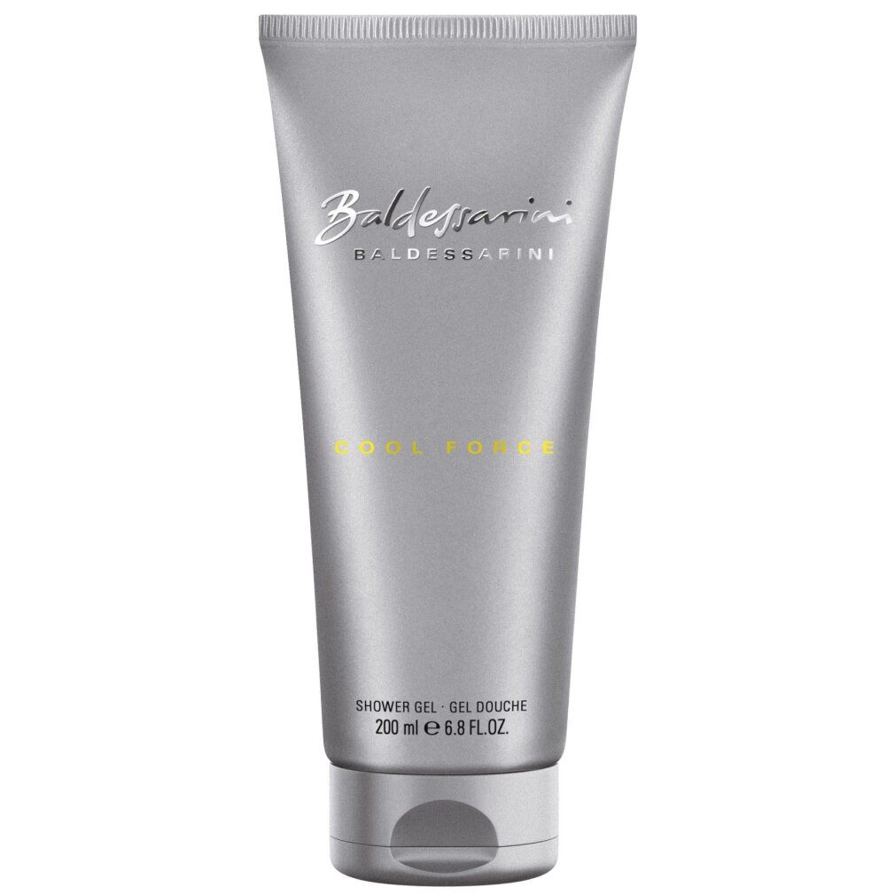 Silbrige Tube mit Baldessarini Cool Force Duschgel, 200 ml.