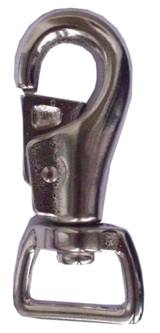 Metall-Karabinerhaken mit drehbarem Ösenanschluss.