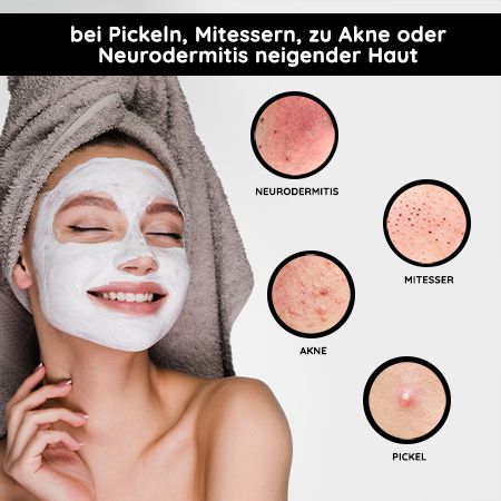 RAU Cosmetics Mineral Maske gegen Pickel und unreine Haut mit Rügener Heilkreide & Zink